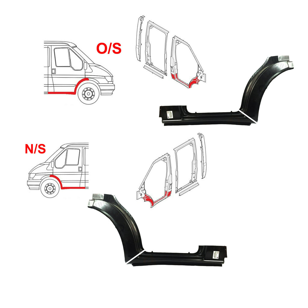 Ford Transit MK6 MK7 Front Wheel Arch Door Sill Lower Repair Part 2X