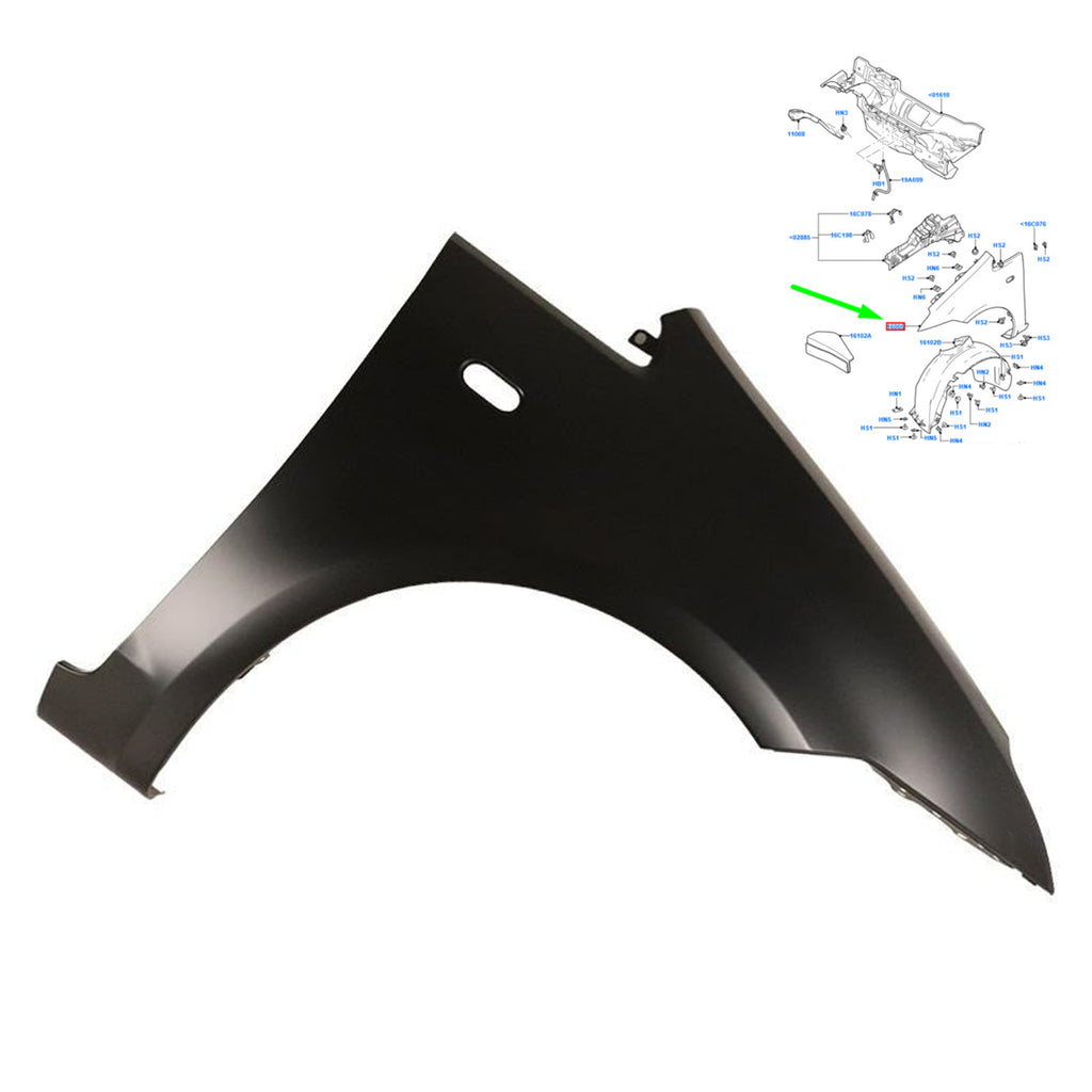 Front Fender Left Right Side Guide Set Fits Ford C-Max 2007 to 2010 1474083  1474084