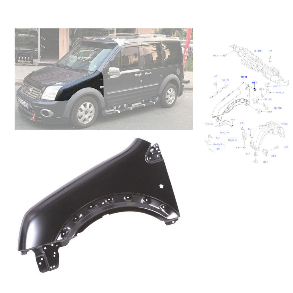 Ford Transit Connect Front Right Left Wing Fender 2003 to 2013  5131151  5131152