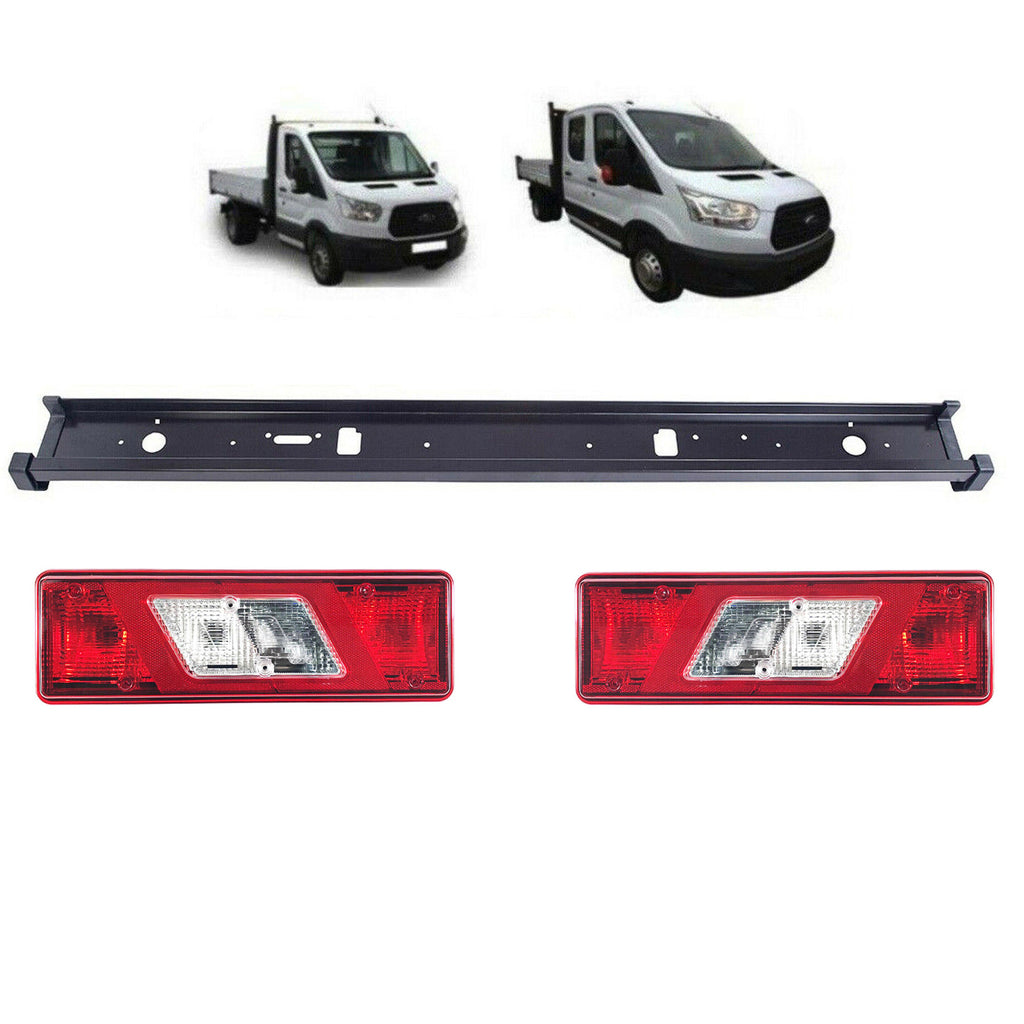 Tipper Rear Bumper Complete Light Lens Set Fit Ford Transit Mk8 2014 On 1831334