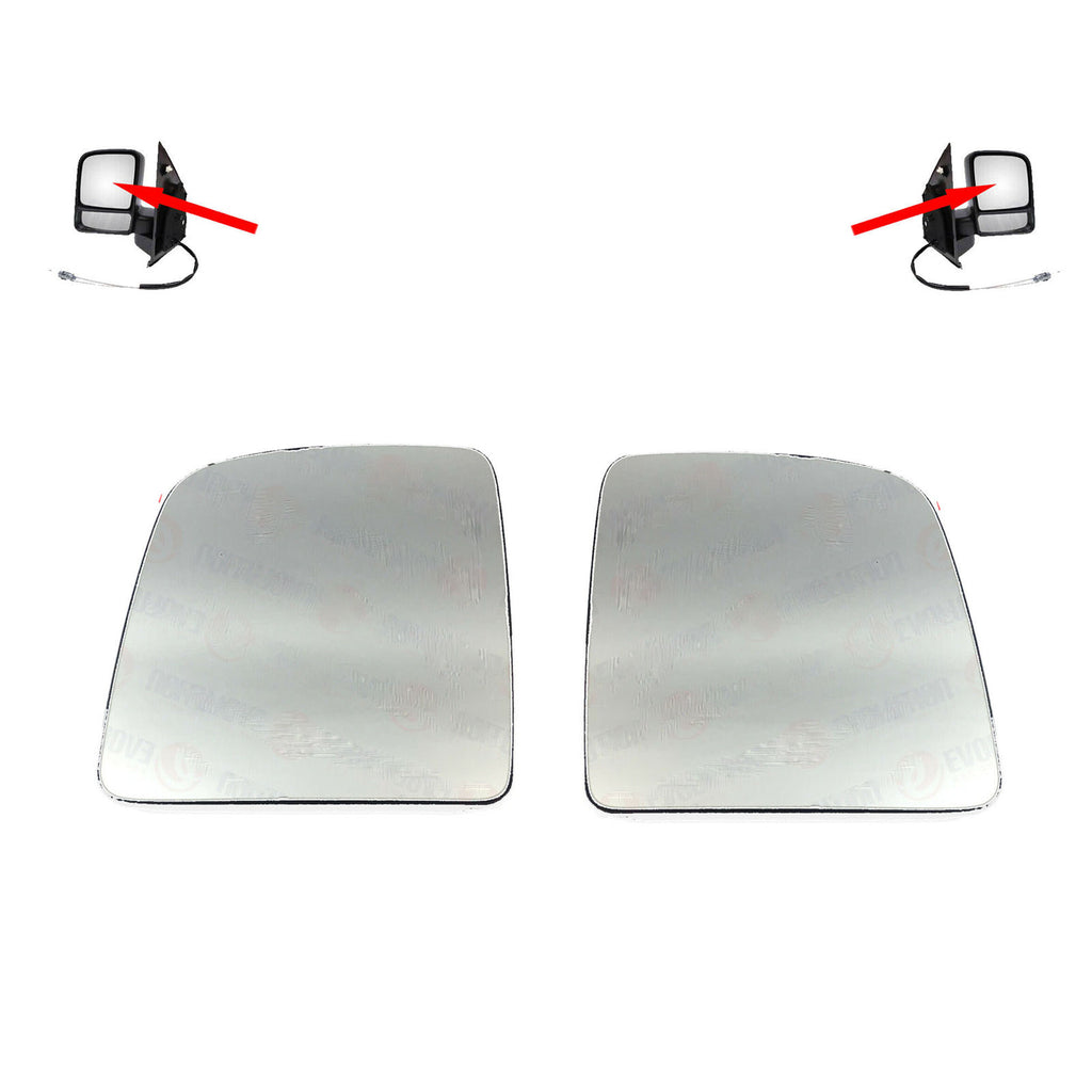 Transit Connect Wing Mirror Glass Non Heated Set 2002 to 2009 4440212