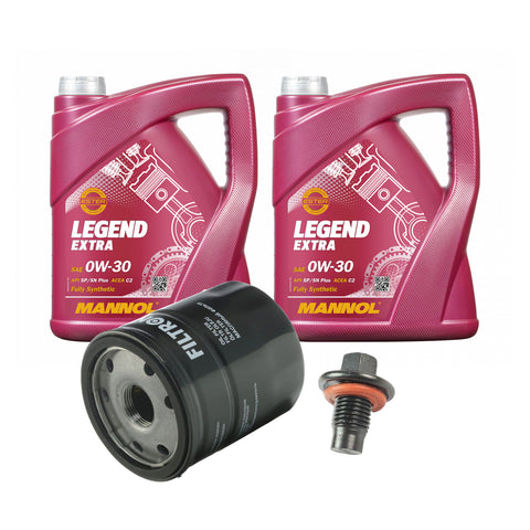 Service Kit 10L 0W-30 Engine Oil Filter Drain Plug Fit Ford Transit Custom 16 On