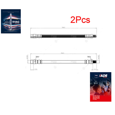 Audi Seat Volkswagen Rear Brake Hose Set 437611775 893611775A 481611775A