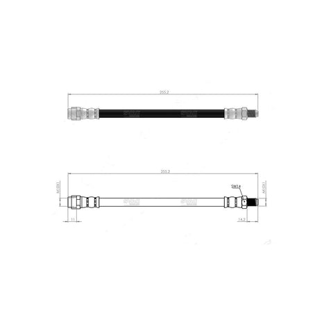 Mercedes Benz A Serie W168 B Serie W245 Vario Rear Brake Hose Set 1684280635