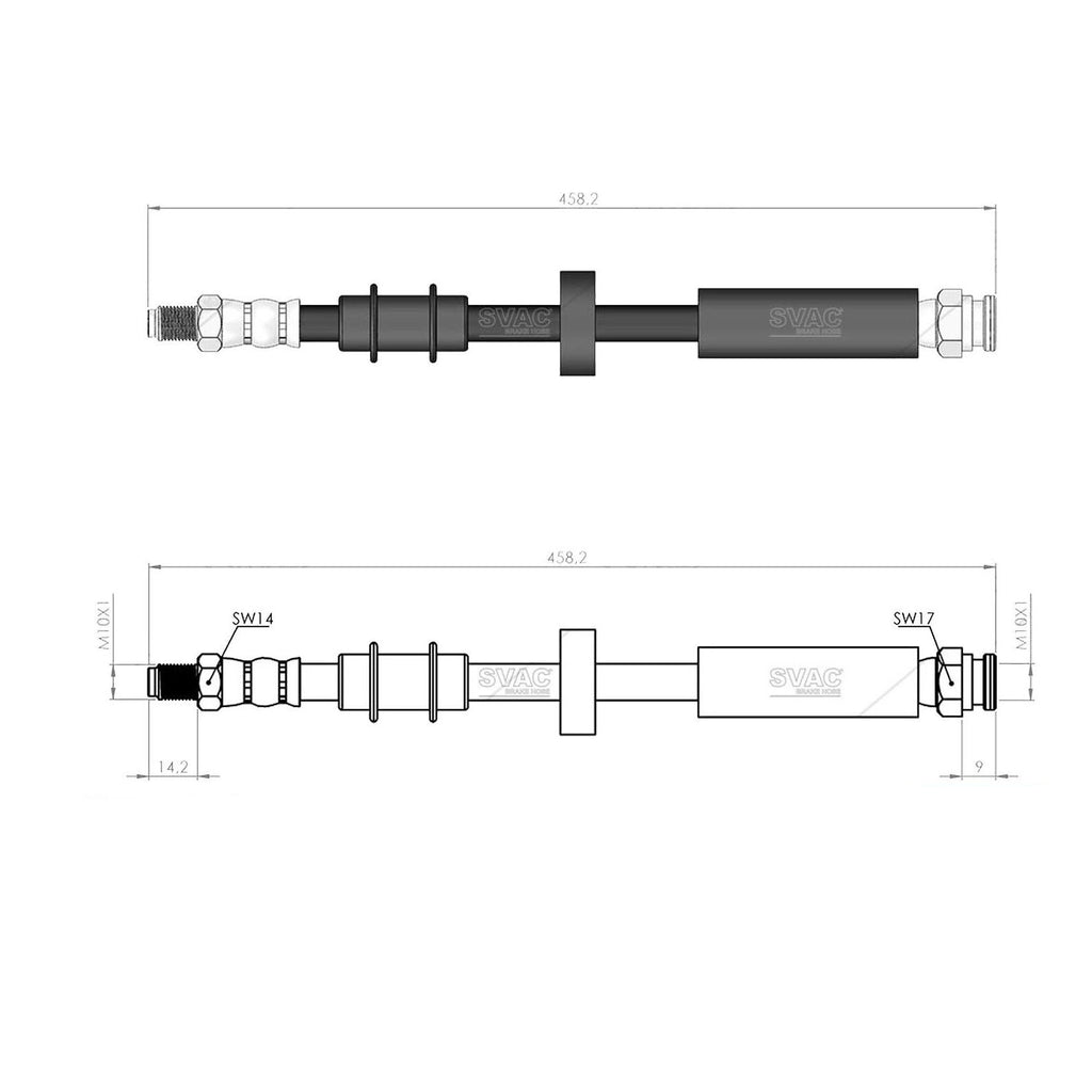 Fiat Ducato 1982 to 1994 Front Brake Hose Set  7567861