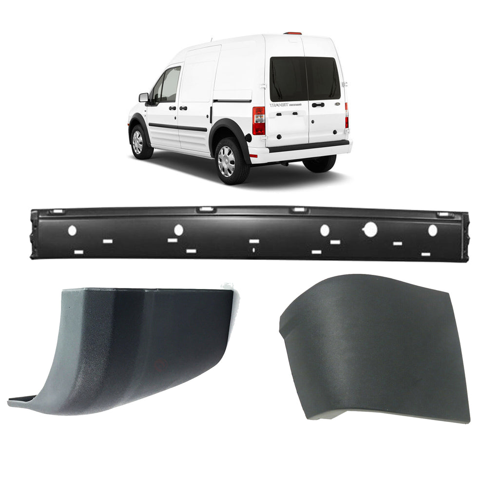  Ford Transit Connect Rear Bumper With Parking Sensor Holes and Corner Caps  09 to 13 5007970