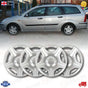 FORD FOCUS MK1 1998/04 14 ABS PLASTIC SILVER WHEEL TRIM SET (SET OF 4 PCS)