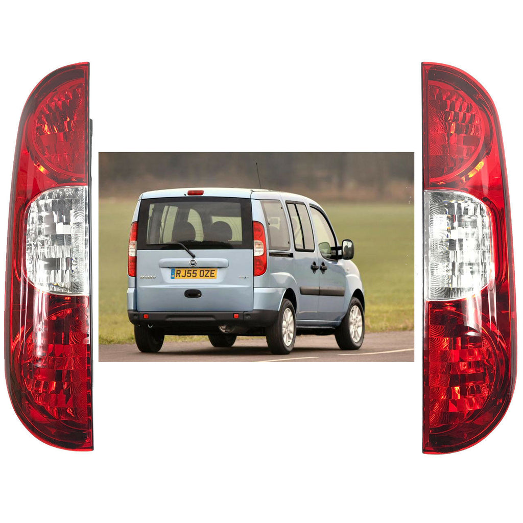 2 X REAR TAIL LIGHT LAMP FOR FIAT DOBLO MK1 2005-2009 LEFT & RIGHT PAIR