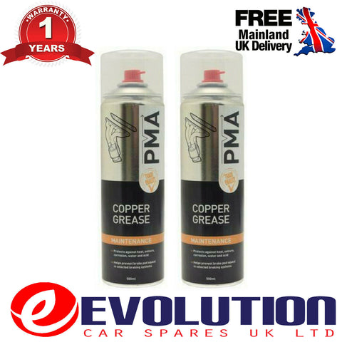2 X PMA COPPER GREASE HIGH TEMPERATURE AEROSOL MAINTENANCE SPRAY 500ML