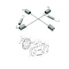 Rear Brake Shoe Fitting Kit Springs Fits Fiat Ford Lancia 4387350