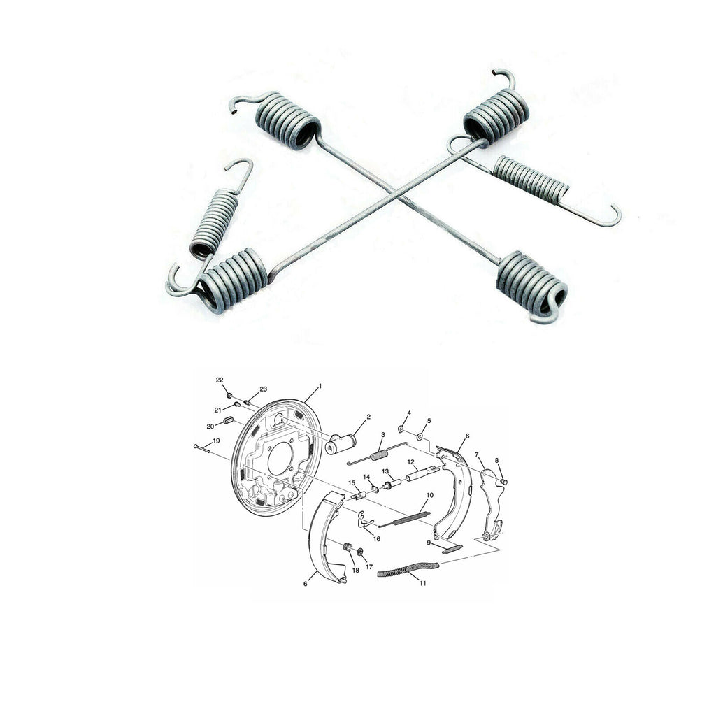 Rear Brake Shoe Fitting Kit Springs Fits Fiat Ford Lancia 4387350