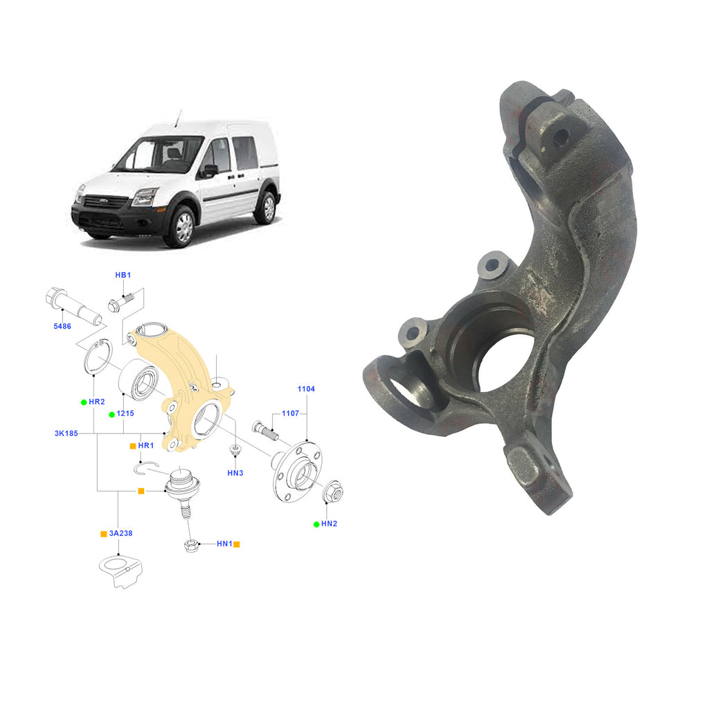 Hub Knuckle Front Right Side Fits Ford Transit Connect 2002 to 2013 1439601