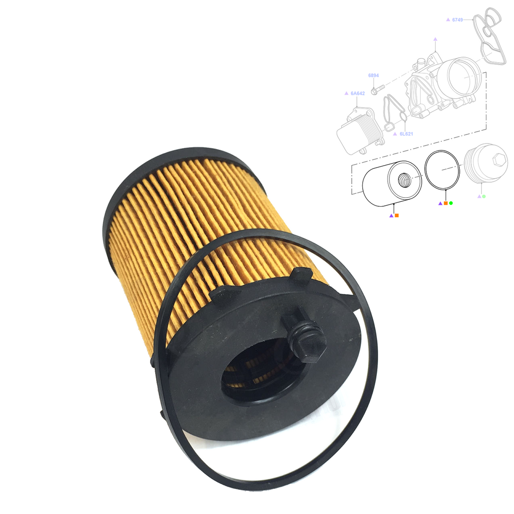 Oil Filter With Gasket Fits Ford Citroen Pegeout Mazda 1.4 1.6 TDCI 1359941