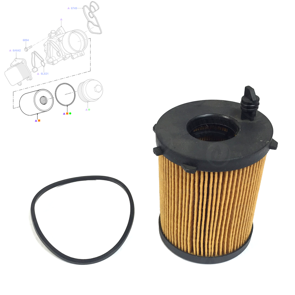 Oil Filter With Gasket Fits Ford Citroen Pegeout Mazda 1.4 1.6 TDCI 1359941