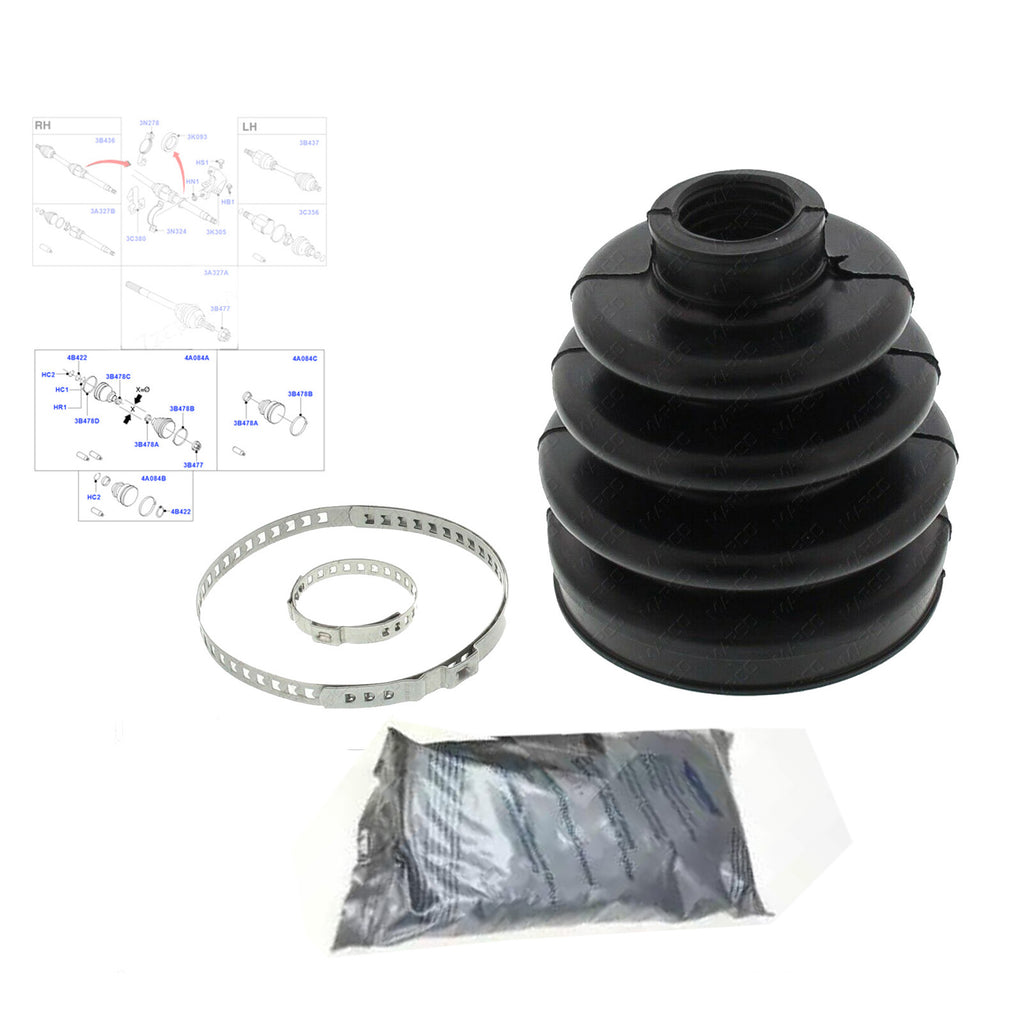 Ford Fusion Ford Fiesta Mazda Mazda 2 Fits CV Joint Boot Kit  2S614A084AA