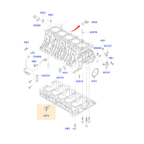 FORD FOCUS MK2 VOLVO S40 V60 OIL PRESSURE SWITCH 6M5G9278AA / 1371947