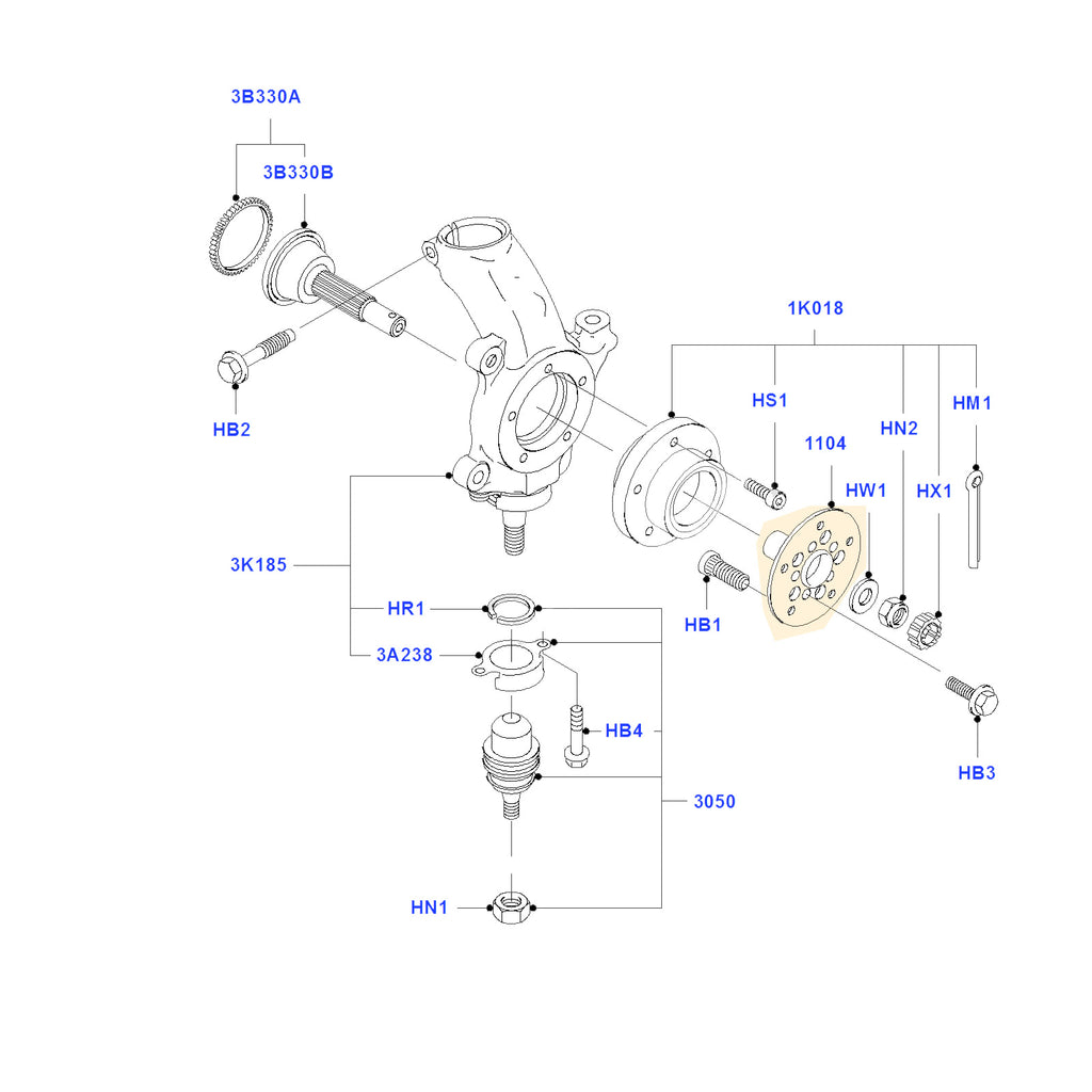 V25-9687,VAICO V25-9687; Wheel Hub