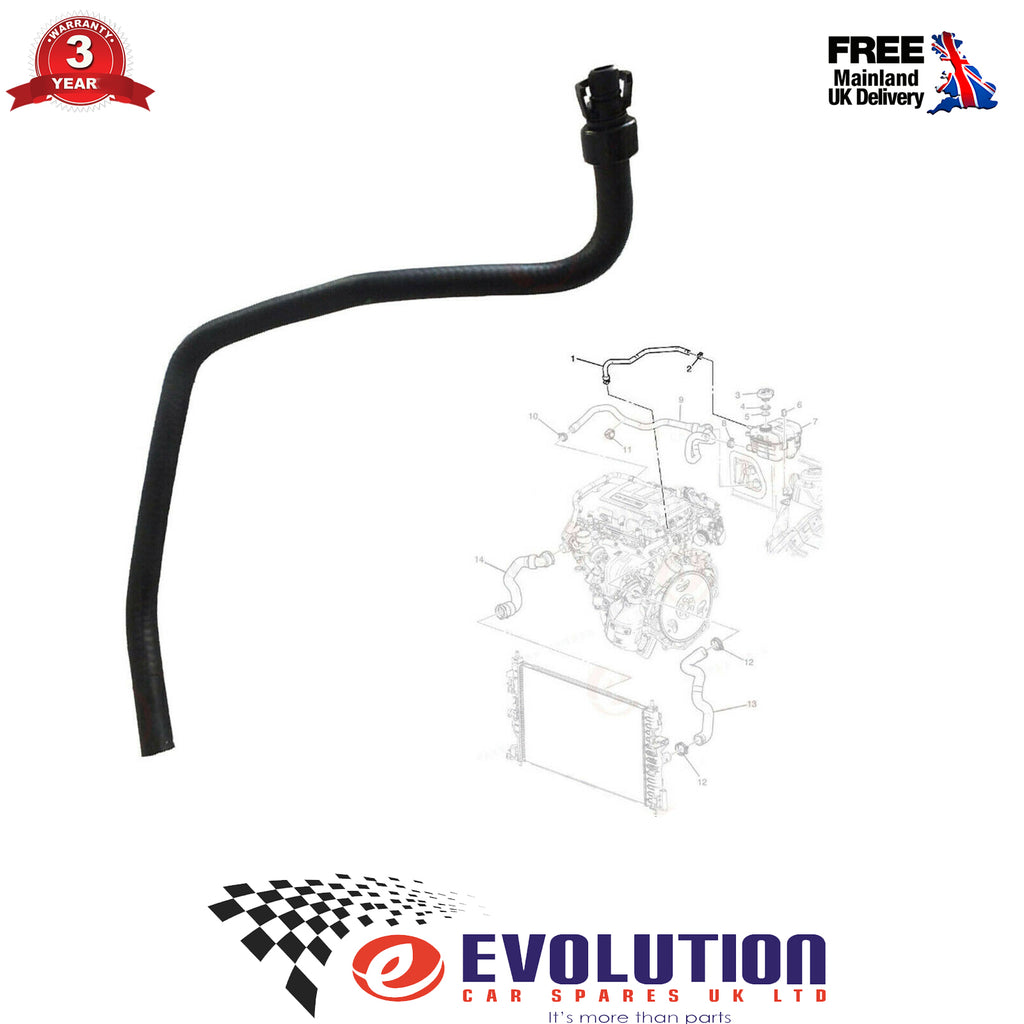 Radiator Coolant Bypass Hose Pipe Fits Chevrolet VW Vauxall INSIGNIA 13251447