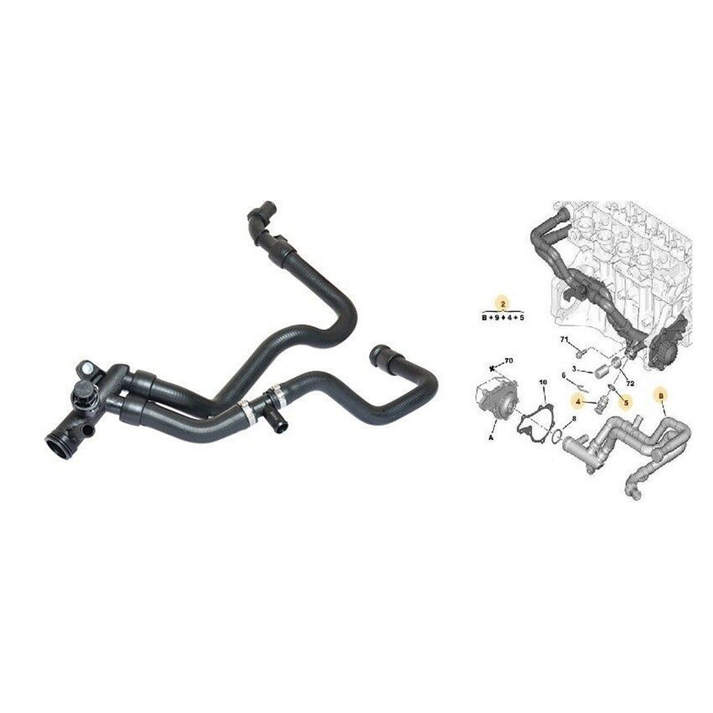 Radiator Hose Pipe Thermostat Connection Fits Ford Fiesta Fusion 1485772