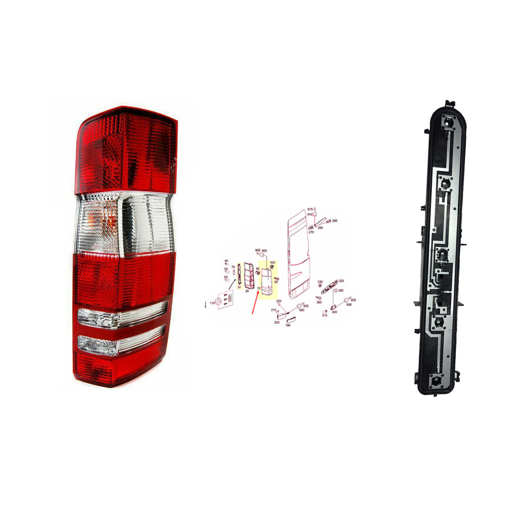 Rear RH Light Tail Lamp with Bulb Holder Fits Mercedes Sprinter 06 On 9068200264