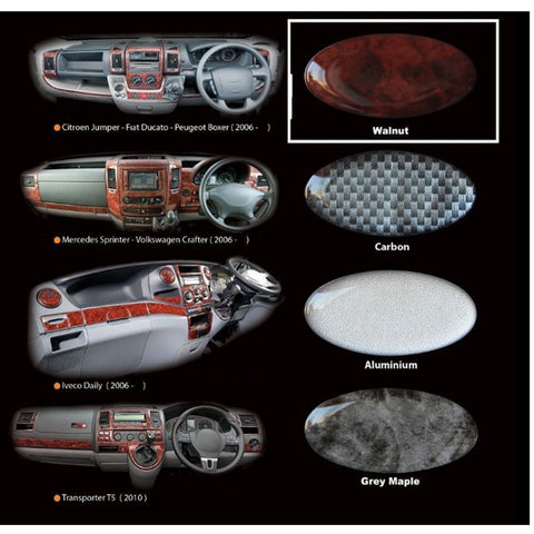 DASHBOARD COVER KIT FITS FORD TRANSIT 2006 ONWARDS (21 PCS)