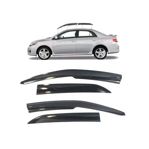  Toyota Corolla 2007 to 2013 Wind Rain Smoke Deflectors Non Breakable