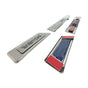Exclusive Stainless Steel Chrome Silver Door Sill With Blue Led Light 4 Doors