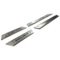 Exclusive Stainless Steel Chrome Silver Door Sill With Blue Led Light 4 Doors
