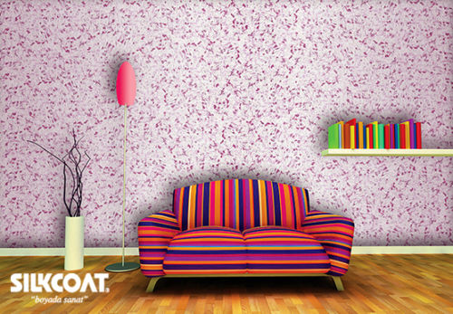 Silkcoat Liquid Wallpaper Decorative interior Wall Silk Plaster Yellow-Red