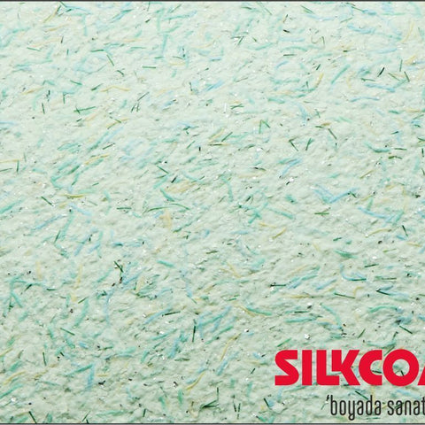 Silkcoat Liquid Wallpaper Decorative interior Wall Silk Plaster White-Green