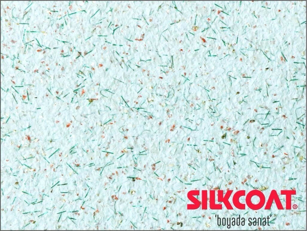 Silkcoat Liquid Wallpaper Decorative interior Coating Silk Plaster White-Green