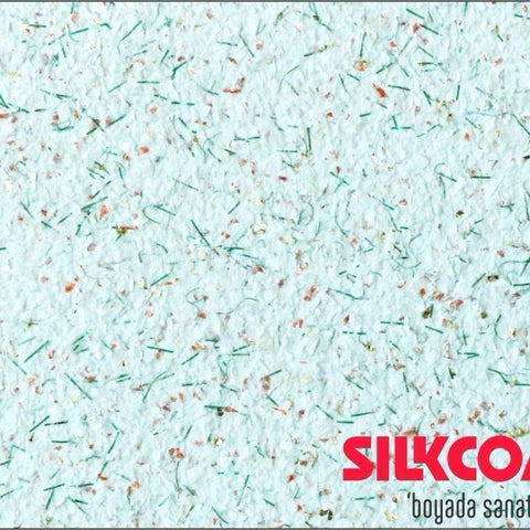 Silkcoat Liquid Wallpaper Decorative interior Coating Silk Plaster White-Green