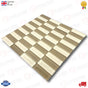 30x30 cm RECTANGULAR GLASS MOSAIC WALL TILE SHEET BRONZE & CREAM