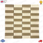30x30 cm RECTANGULAR GLASS MOSAIC WALL TILE SHEET BRONZE & CREAM