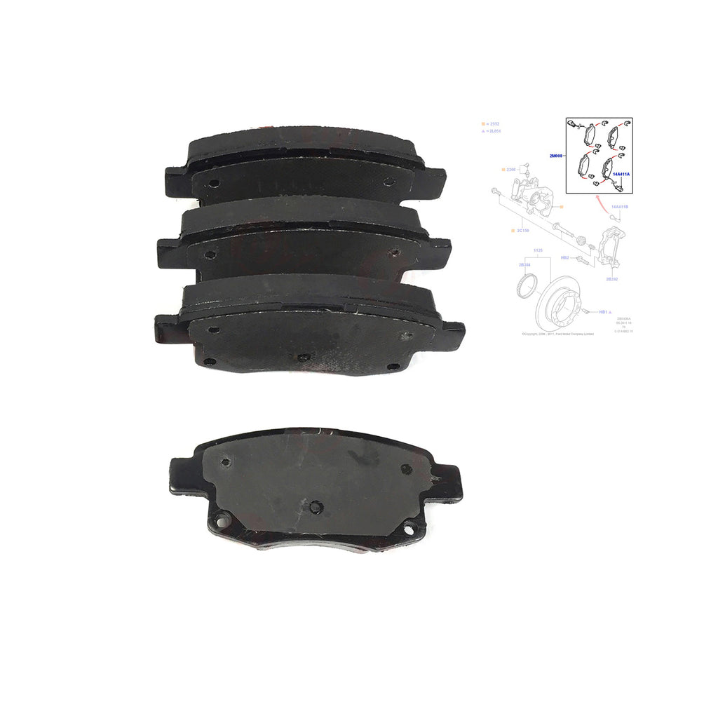 Rear Brake Pad Set Fits Ford Transit Mk7 Transit Tourneo 2006 to 2014 1371454