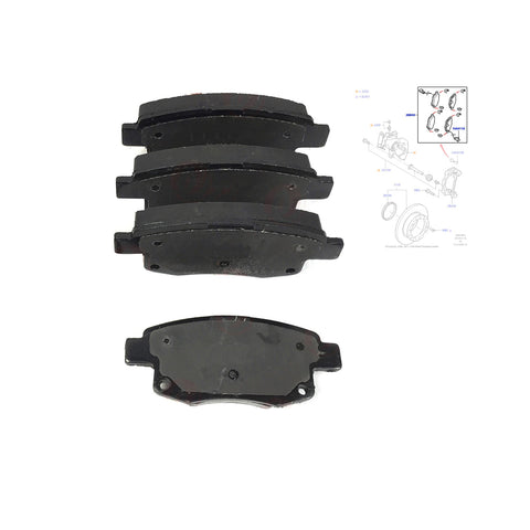 Rear Brake Pad Set Fits Ford Transit Mk7 Transit Tourneo 2006 to 2014 1371454