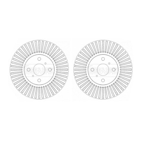 Toyota Yaris Front Brake Discs 2x Vitz 2005 Onwards 4351252130