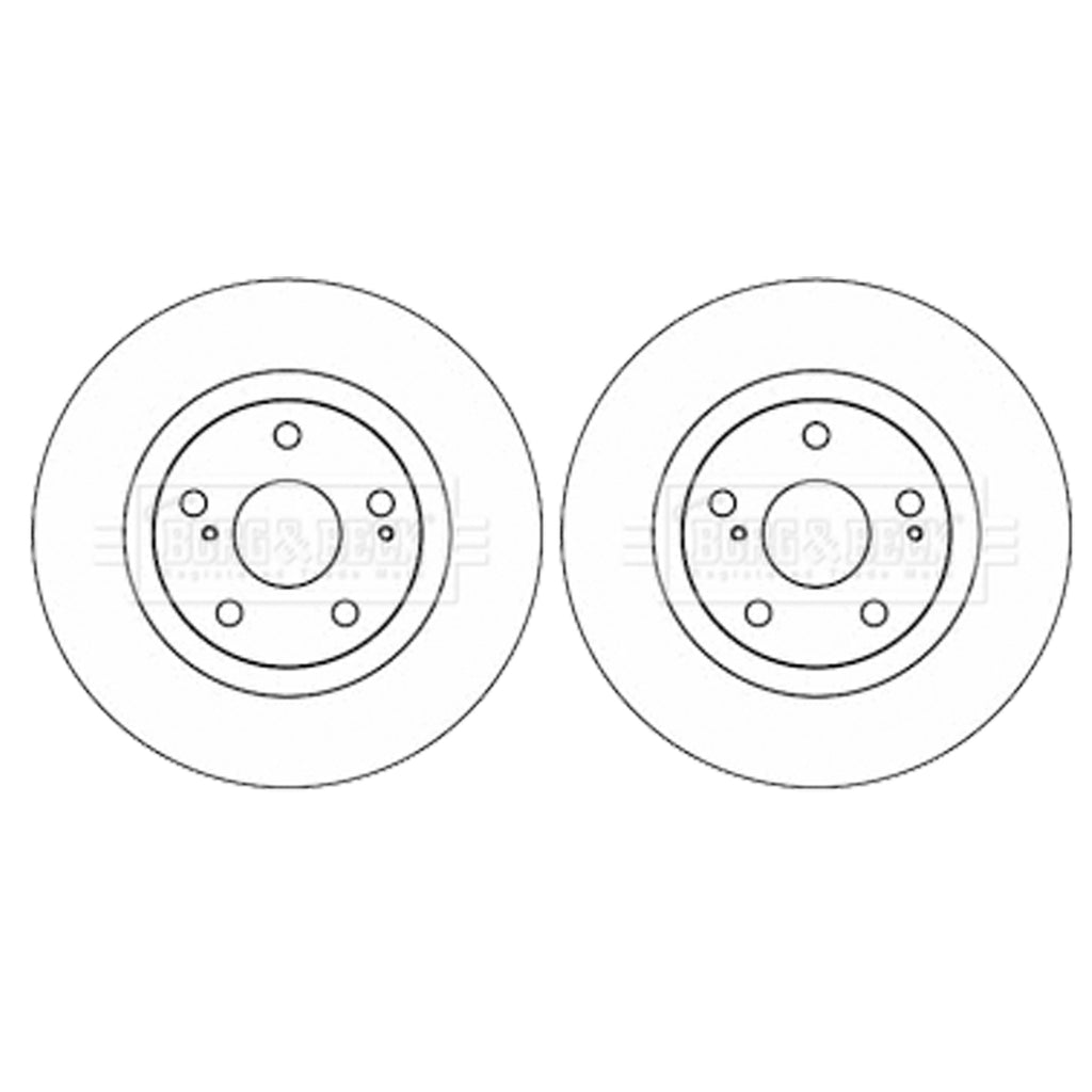 Toyota Auris Rear Brake Discs 2x Rav 4 Mk3 Mk4 2008 to 2017 4351242050