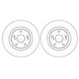 Toyota Auris Rear Brake Discs 2x Rav 4 Mk3 Mk4 2008 to 2017 4351242050