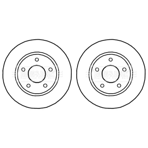 Mitsubishi Lancer A Pair Of Front Brake Discs 2008 Onwards 5105513AA