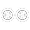 Toyota Land Cruise Rear Brake Discs 2x 2009 Onwards 4243160311