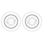 Toyota Land Cruise Rear Brake Discs 2x 2009 Onwards 4243160311