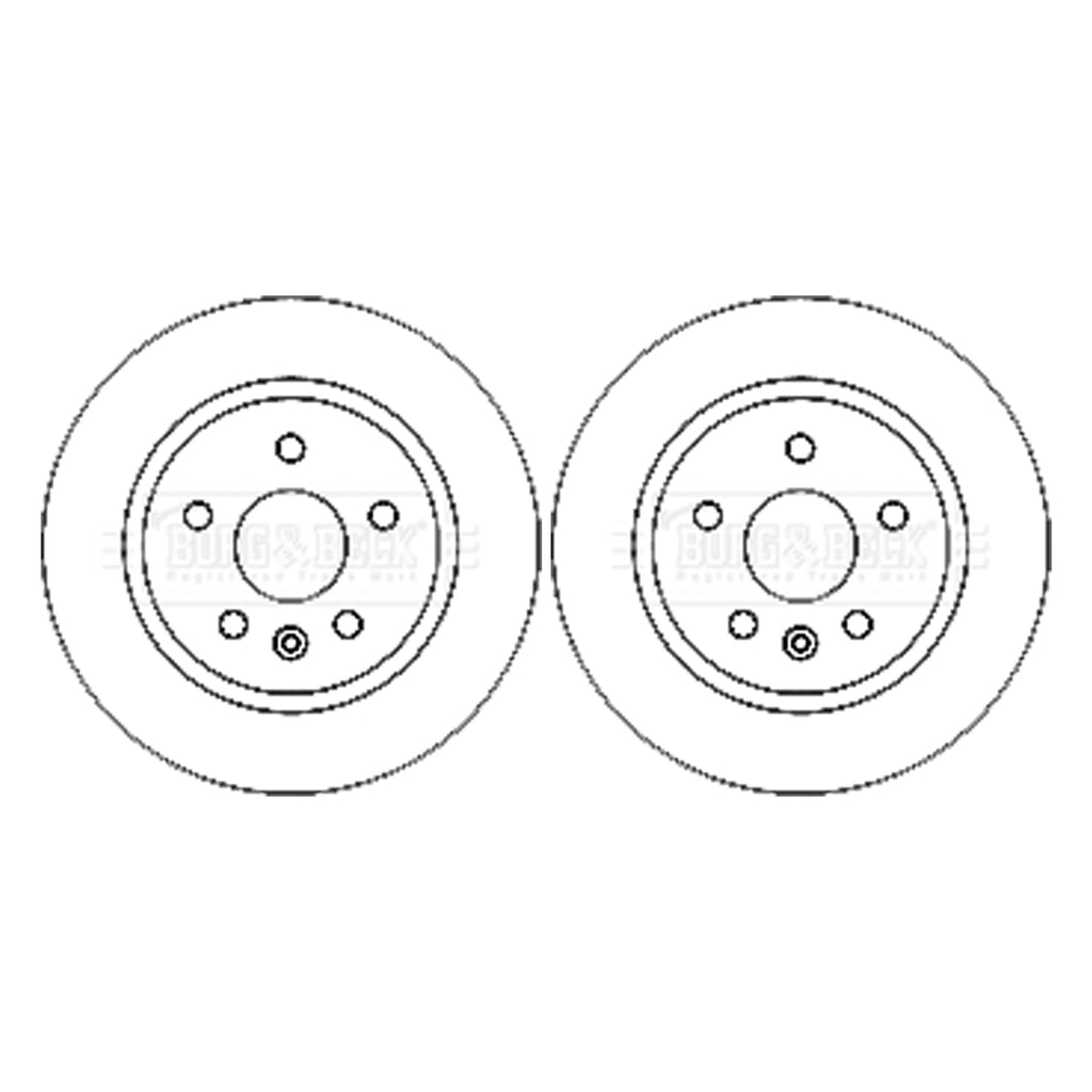 Vauxhall Astra J Rear Brake Discs Mokka 2009 to 2015  569072