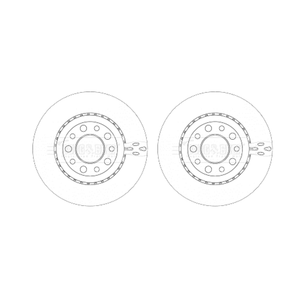 Alfa Romeo 159 Brera Rear Brake Discs 2x 2005 to 2011 51760274
