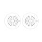 Alfa Romeo 159 Brera Rear Brake Discs 2x 2005 to 2011 51760274