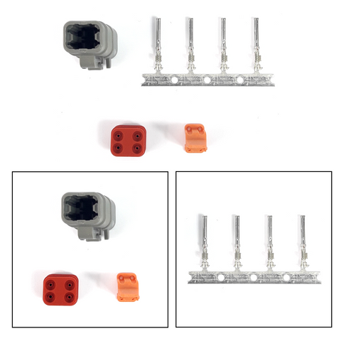 Construction Heavy Duty Vehicle Harness Loom 4 Pin Connector Plug Female