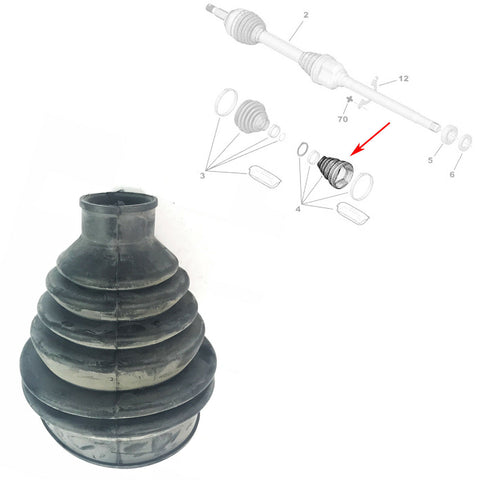 CV JOINT DRIVESHAFT GAITER FITS CITROEN C4, PEUGEOT 307, 407, 607,  9641152180
