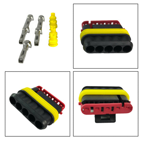 Automotive Electrical Connector 5 Pin Connector Female 37230