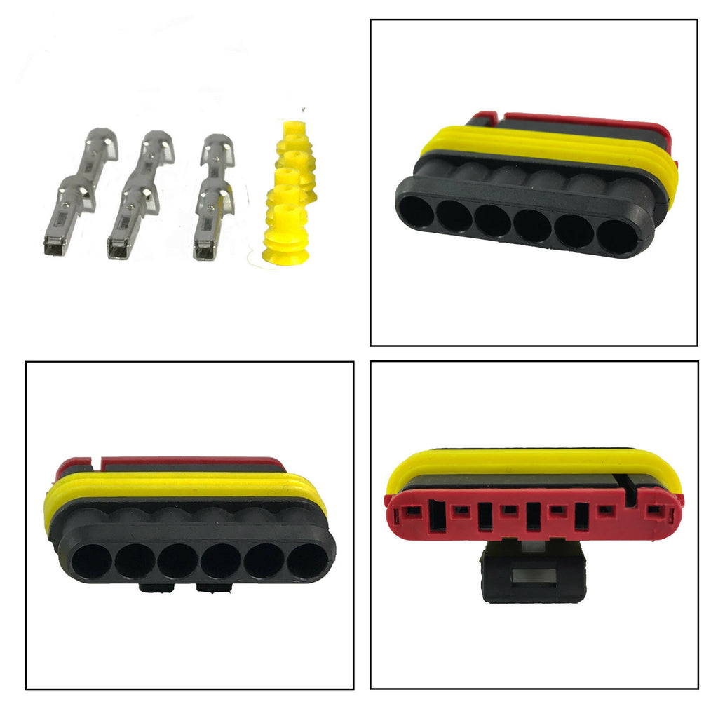6 PIN CONNECTOR FEMALE, AUTOMOTIVE ELECTRICAL CONNECTOR 37231