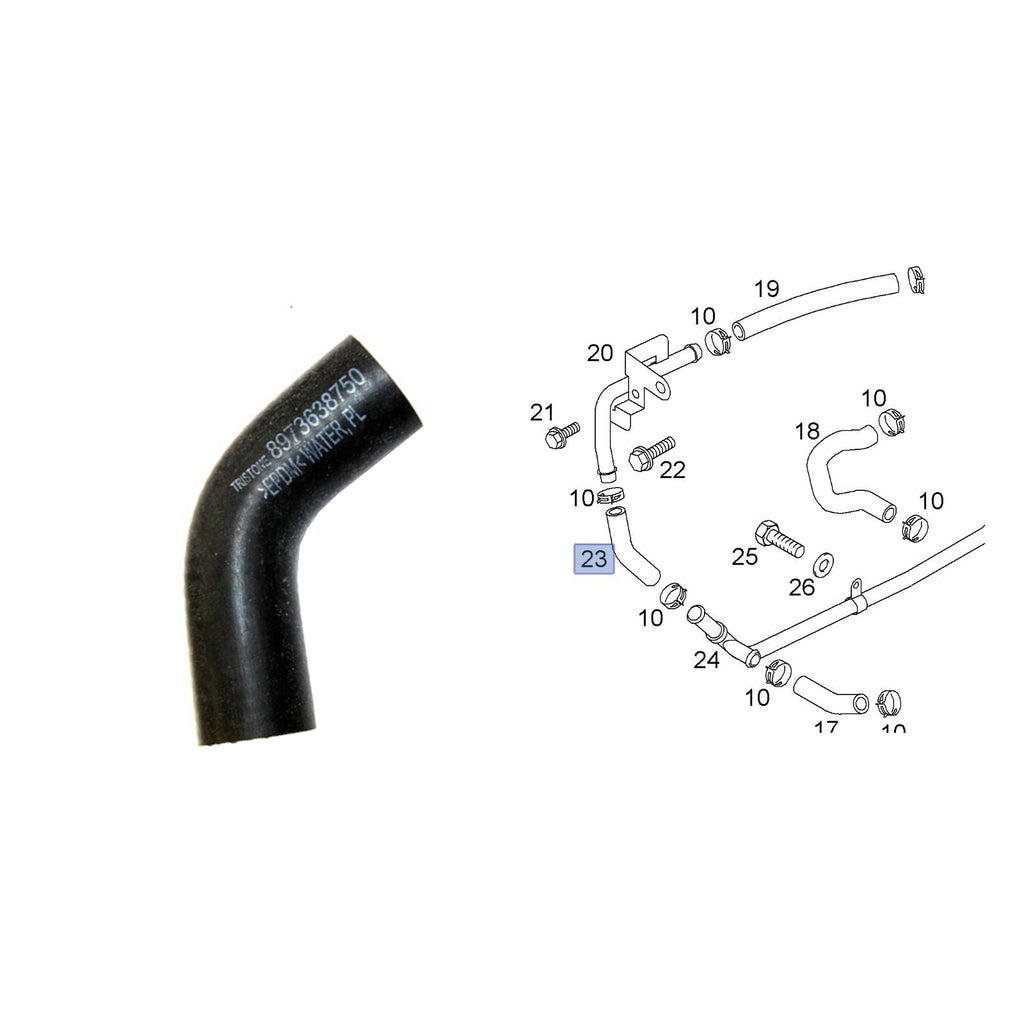 Genuine Radiator Coolant Hose Fits Vauxhall Astra MK5 1.7 2004 Onwards 97363875